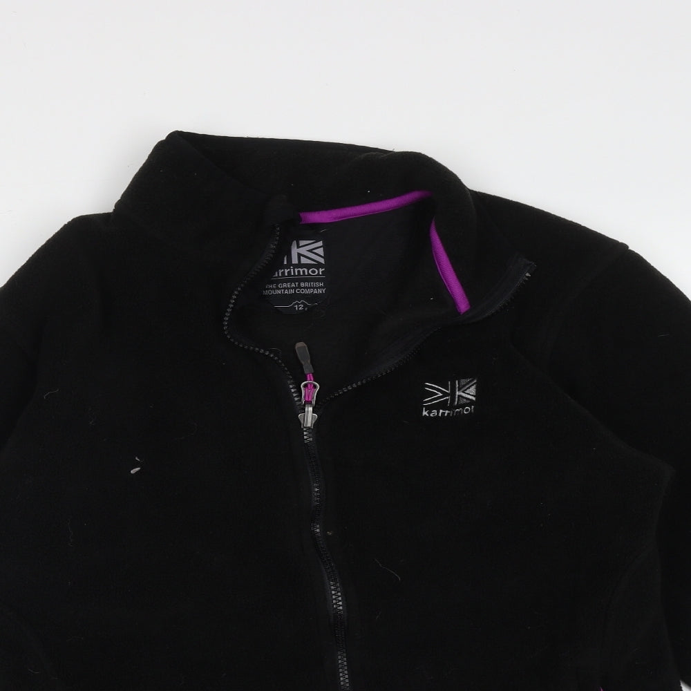 Karrimor Womens Black Round Neck  Polyester Full Zip Jumper Size 12