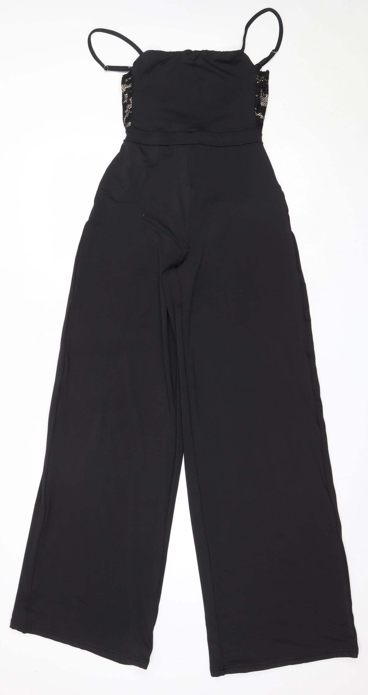 Oh Polly Womens Black  Polyester Jumpsuit One-Piece Size 10