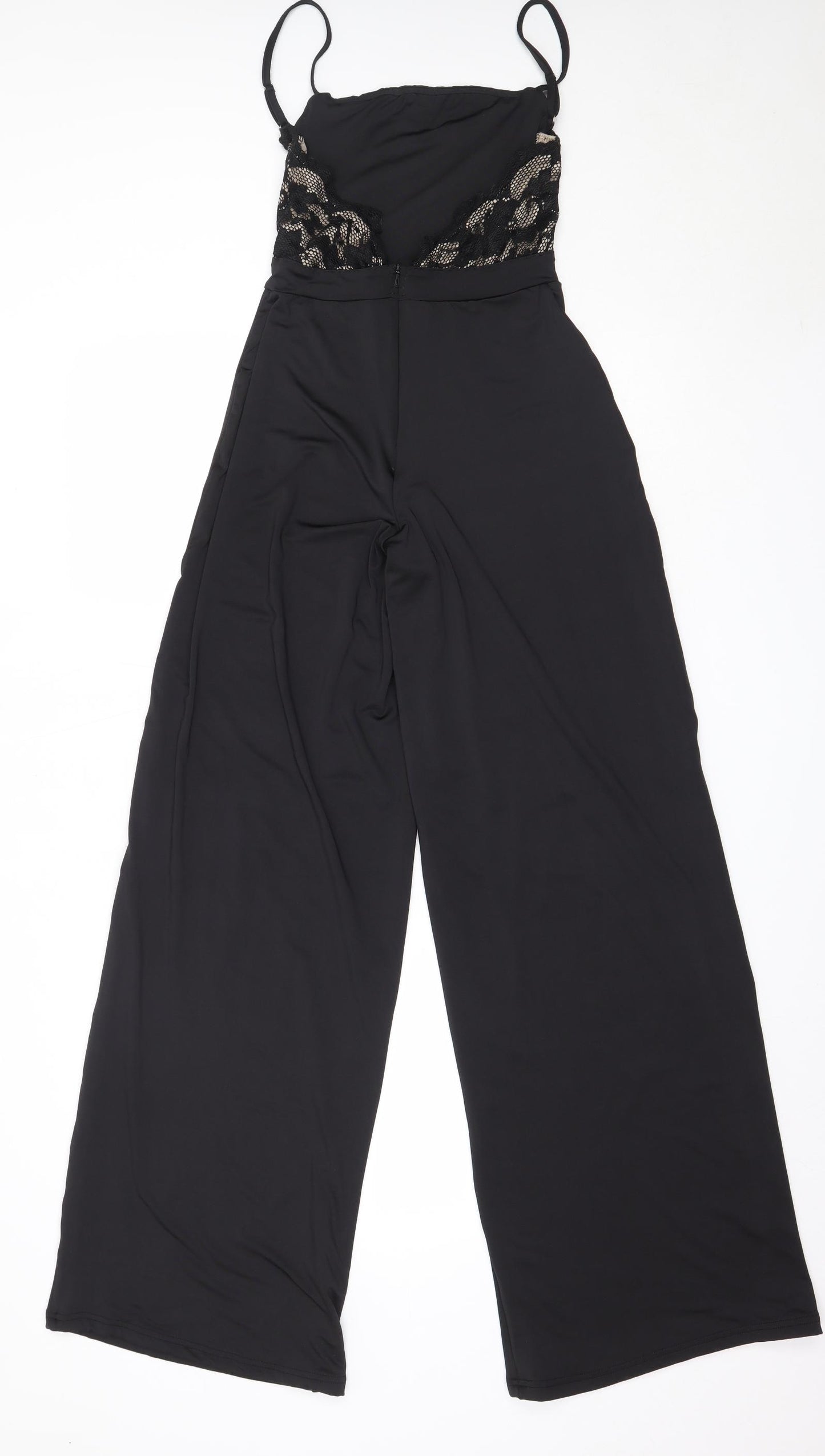 Oh Polly Womens Black  Polyester Jumpsuit One-Piece Size 10