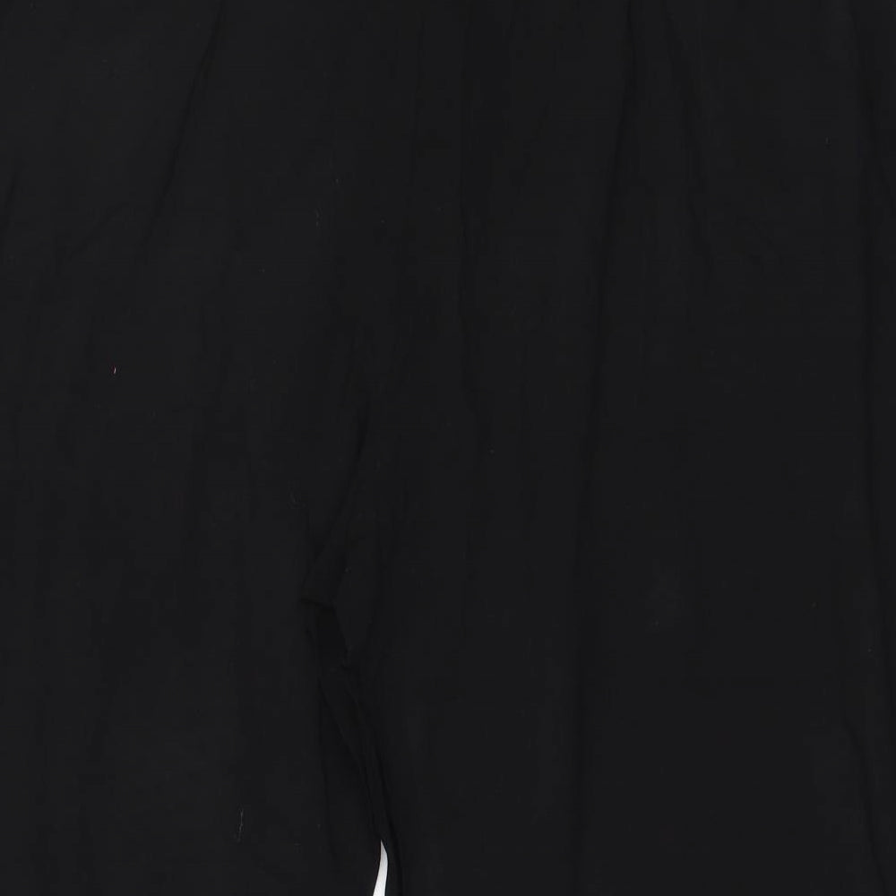 Papaya Womens Black  Viscose Cropped Trousers Size 22 L22 in Regular