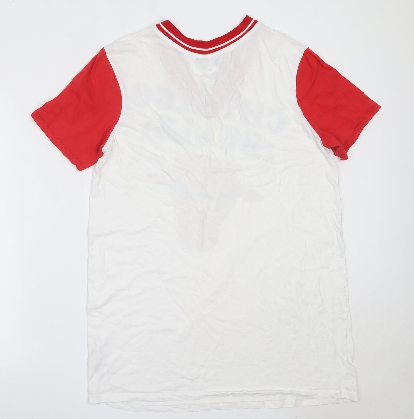 Chicago Bulls Womens White  Cotton Basic T-Shirt Size 18 V-Neck
