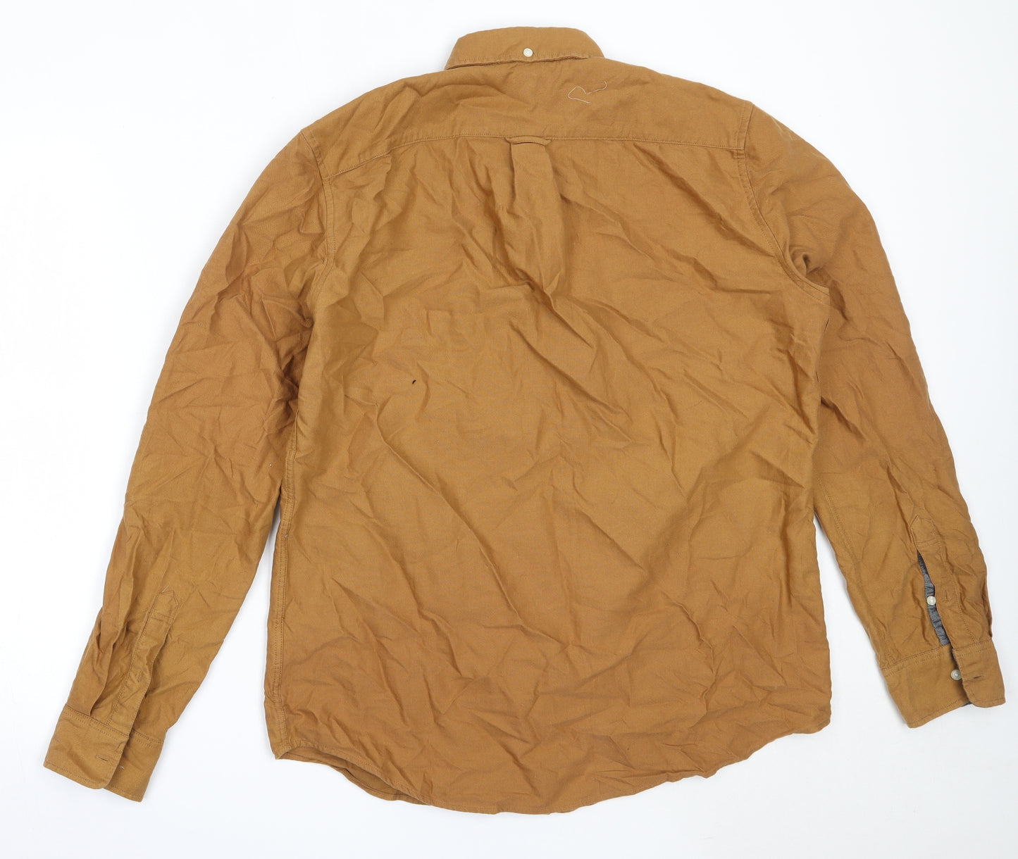 NEXT Mens Beige  Cotton  Button-Up Size L Collared