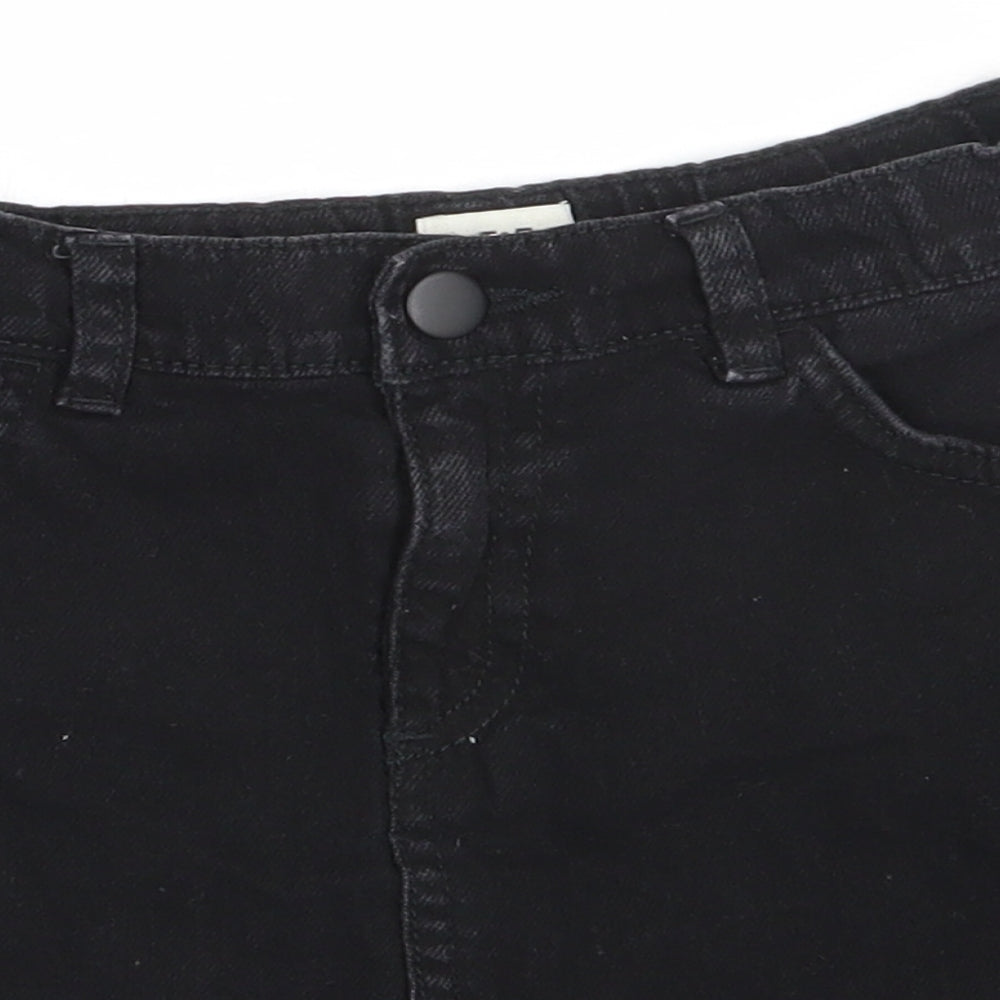 F&F Girls Black  Cotton Mini Skirt Size 7-8 Years  Regular