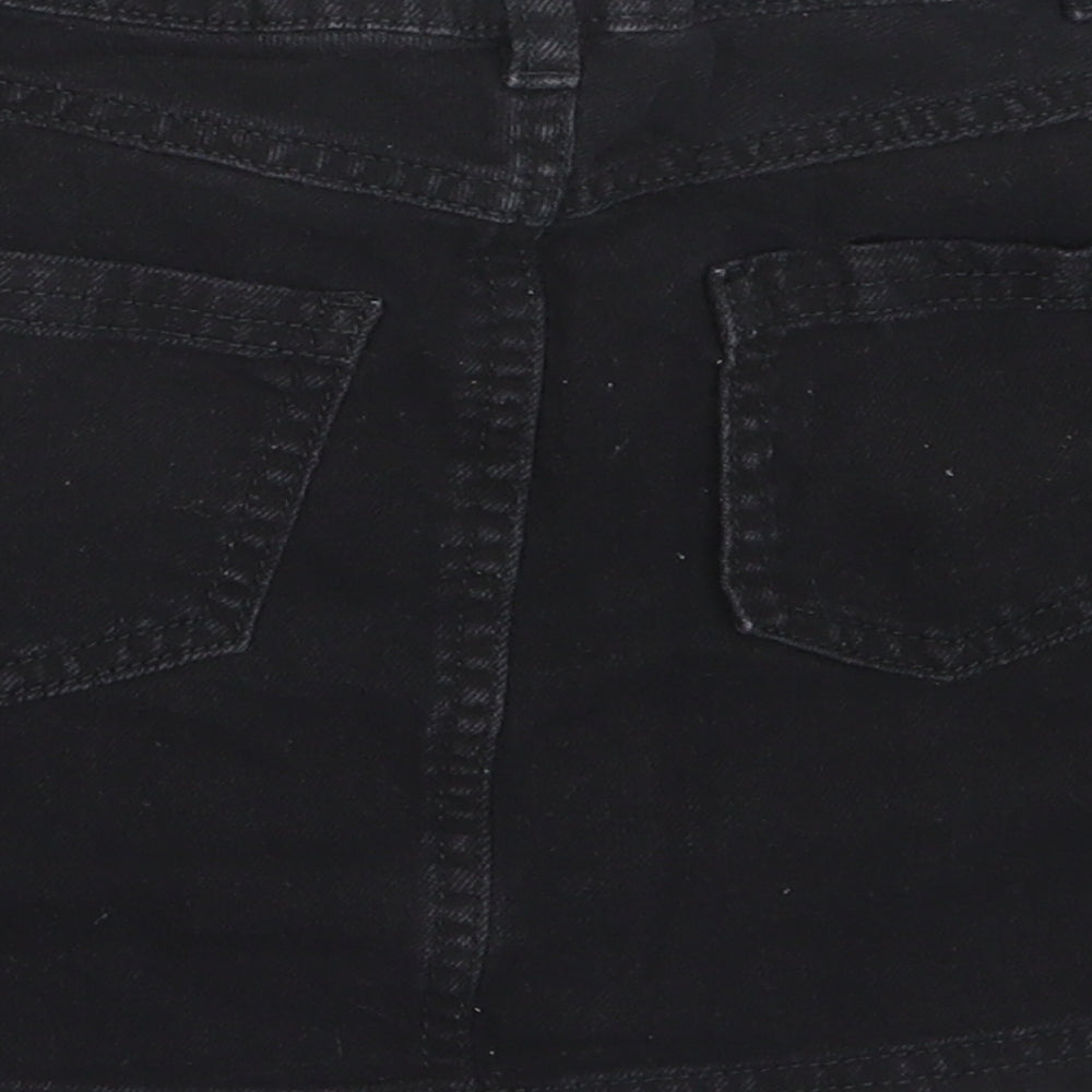F&F Girls Black  Cotton Mini Skirt Size 7-8 Years  Regular