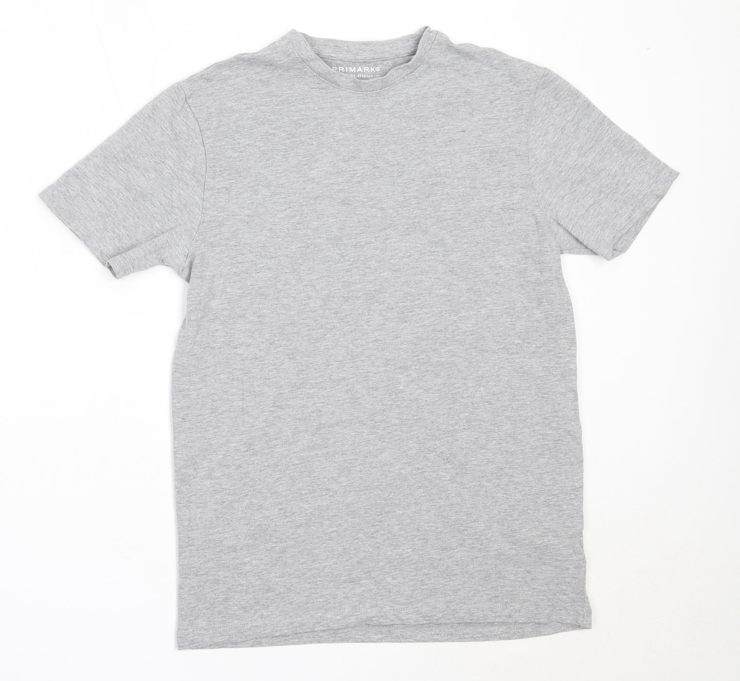 Primark Womens Grey  Cotton Basic T-Shirt Size XS Round Neck