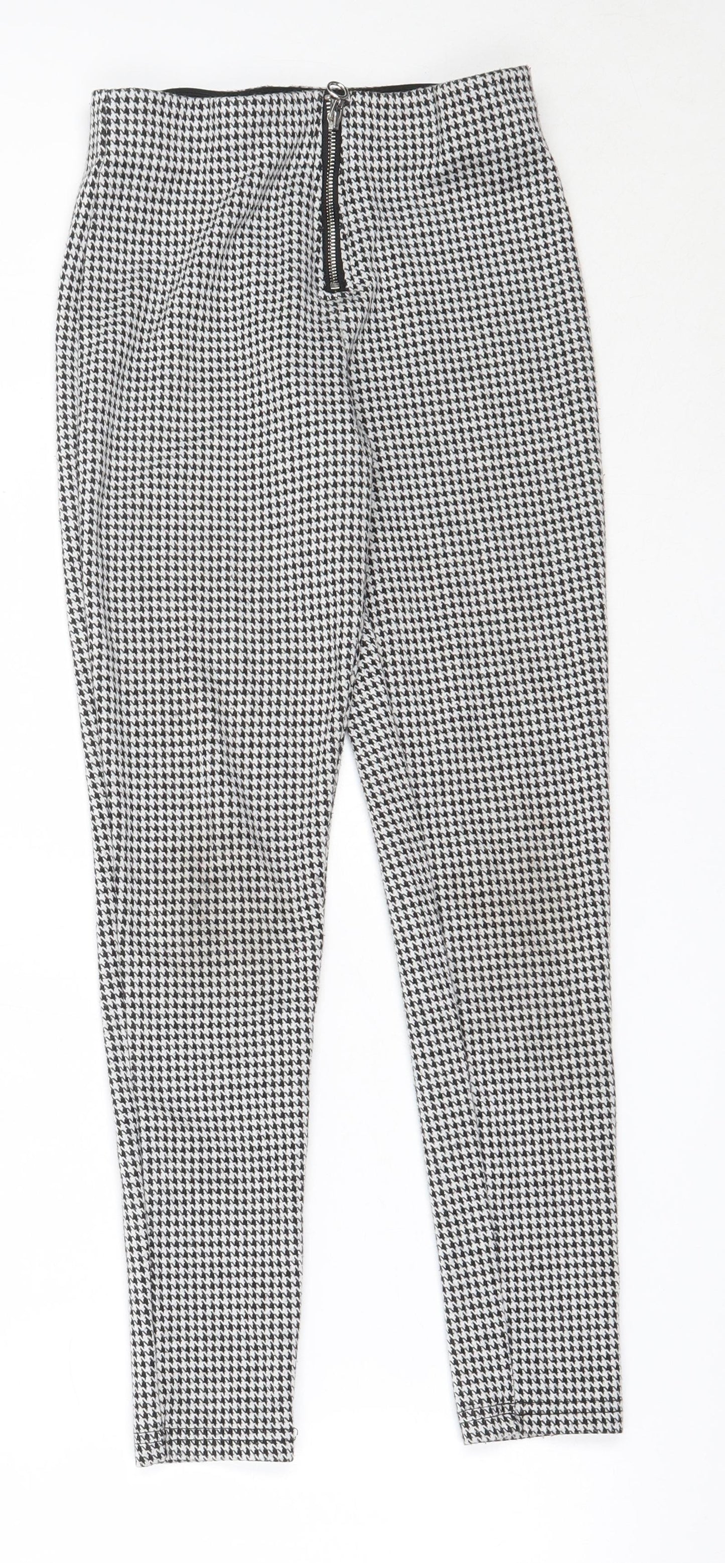 Primark Girls Black  Polyester Capri Trousers Size 9-10 Years  Regular
