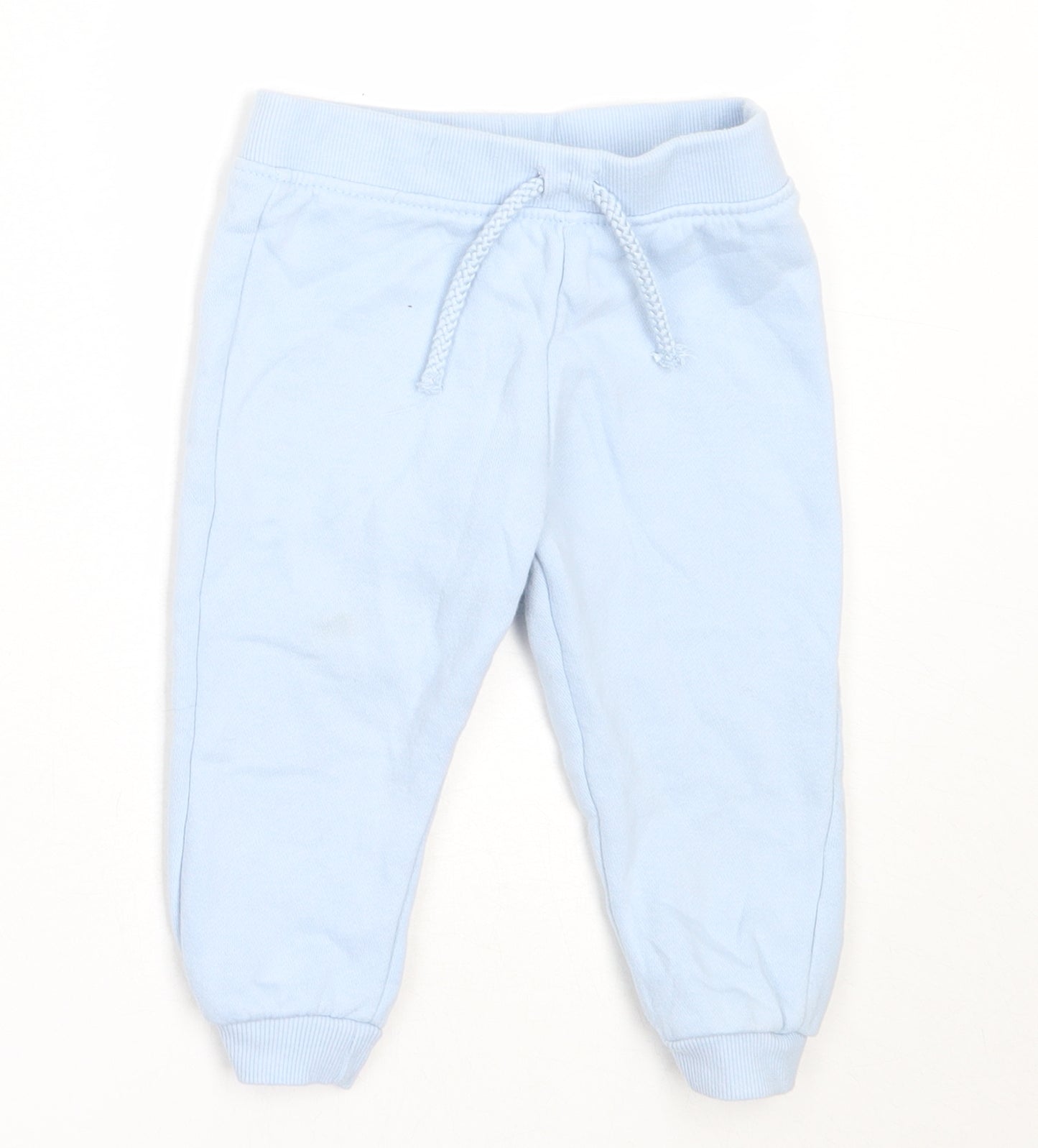 Primark Boys Blue  Cotton Jogger Trousers Size 9-12 Months