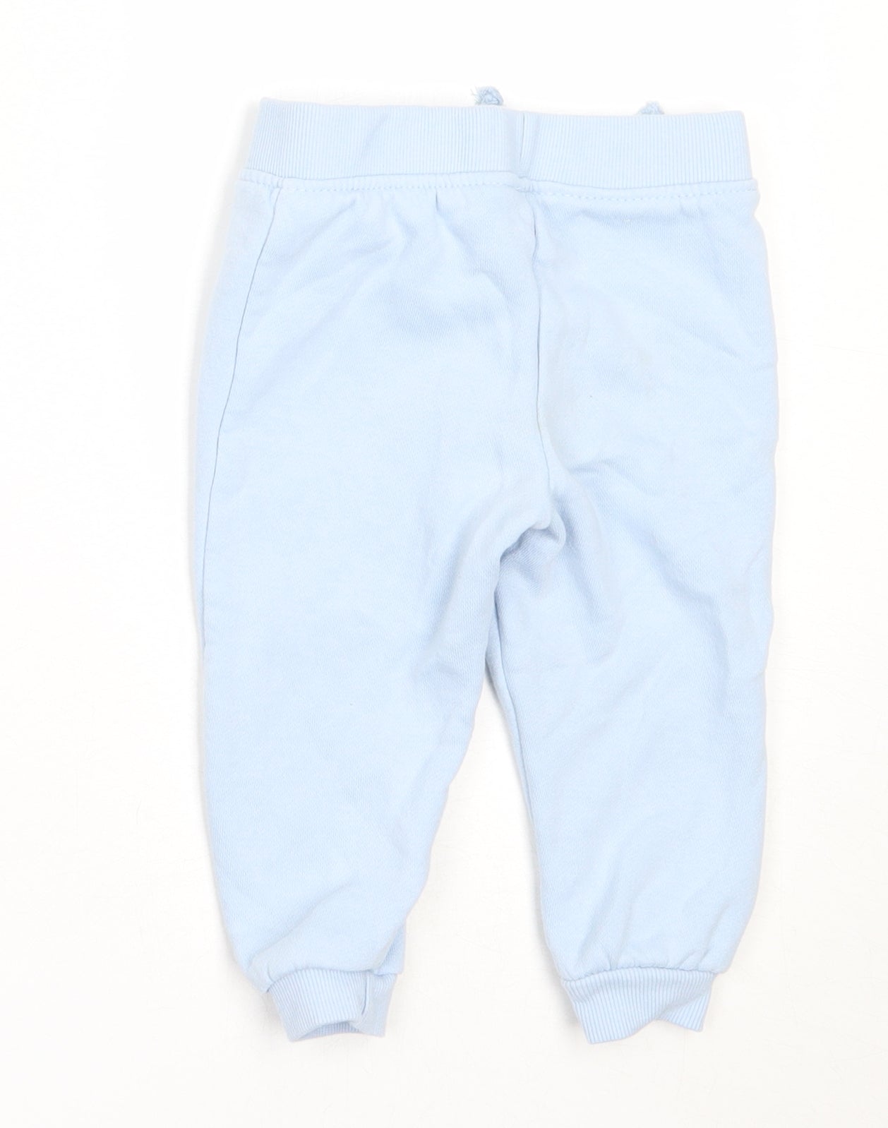 Primark Boys Blue  Cotton Jogger Trousers Size 9-12 Months