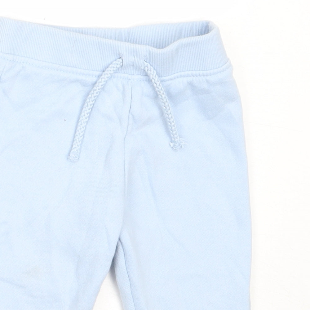 Primark Boys Blue  Cotton Jogger Trousers Size 9-12 Months