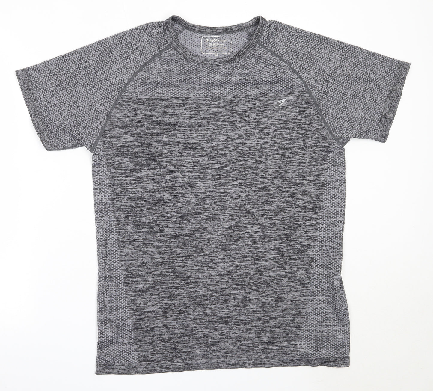 Primark Mens Grey  Polyamide Basic T-Shirt Size L Round Neck