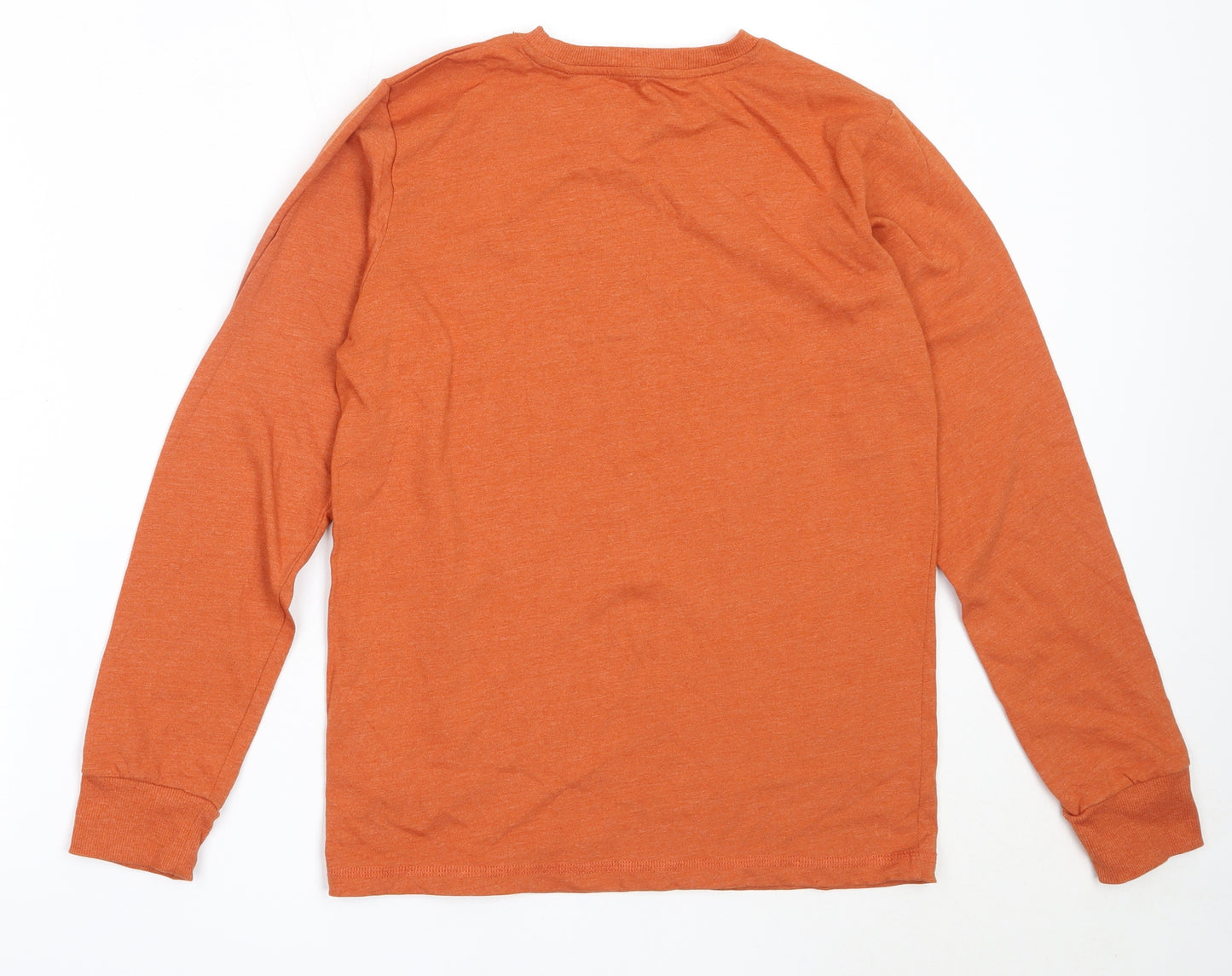 NEXT Boys Orange  Cotton Basic T-Shirt Size 13 Years Round Neck