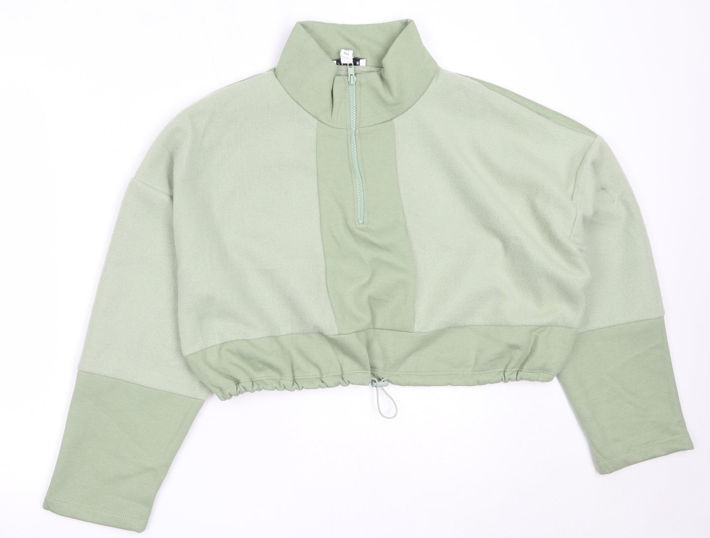 Topshop Womens Green  Polyester Pullover Sweatshirt Size L
