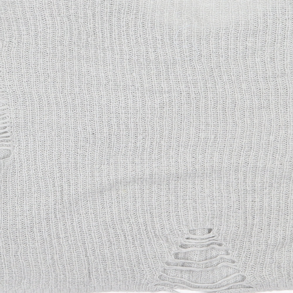 Atmosphere Womens Grey V-Neck  Acrylic Pullover Jumper Size L