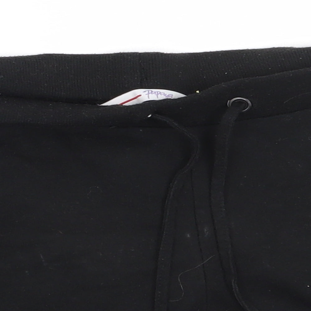 Papaya Womens Black  Polyester Hot Pants Shorts Size 14  Regular