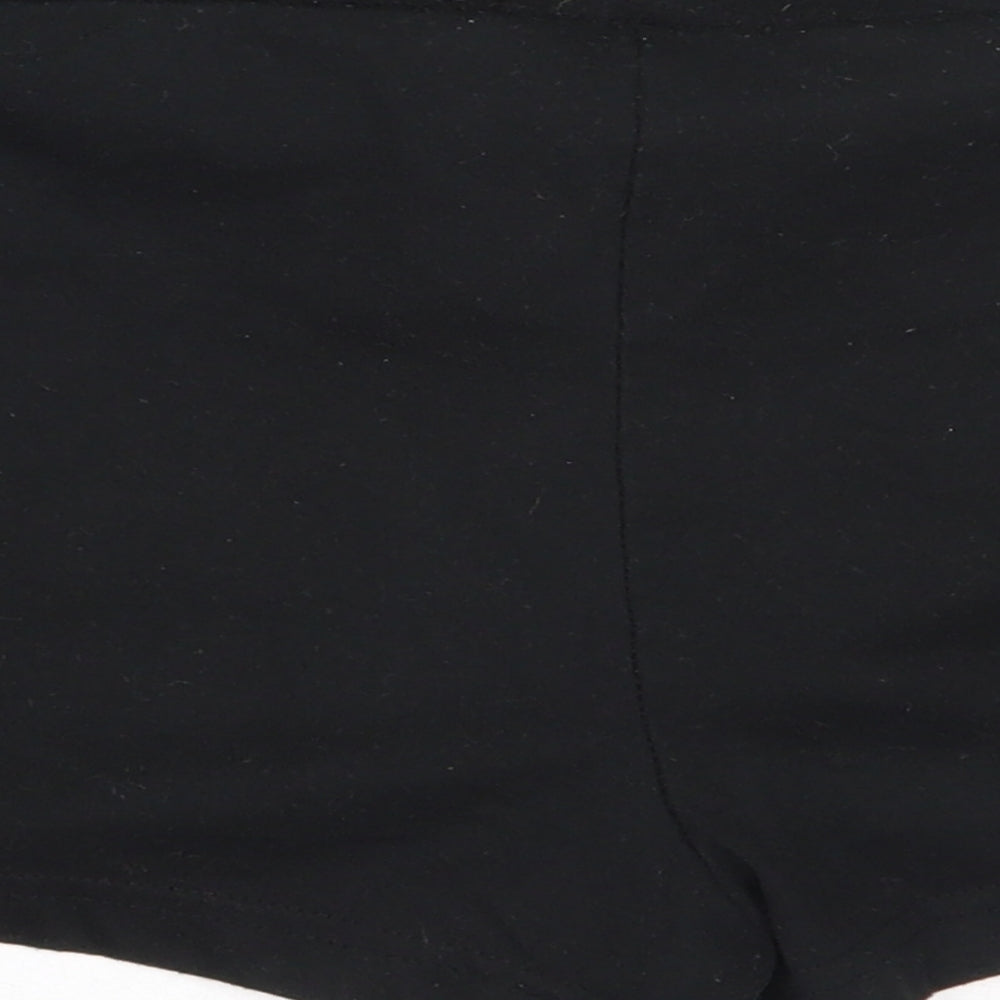 Papaya Womens Black  Polyester Hot Pants Shorts Size 14  Regular