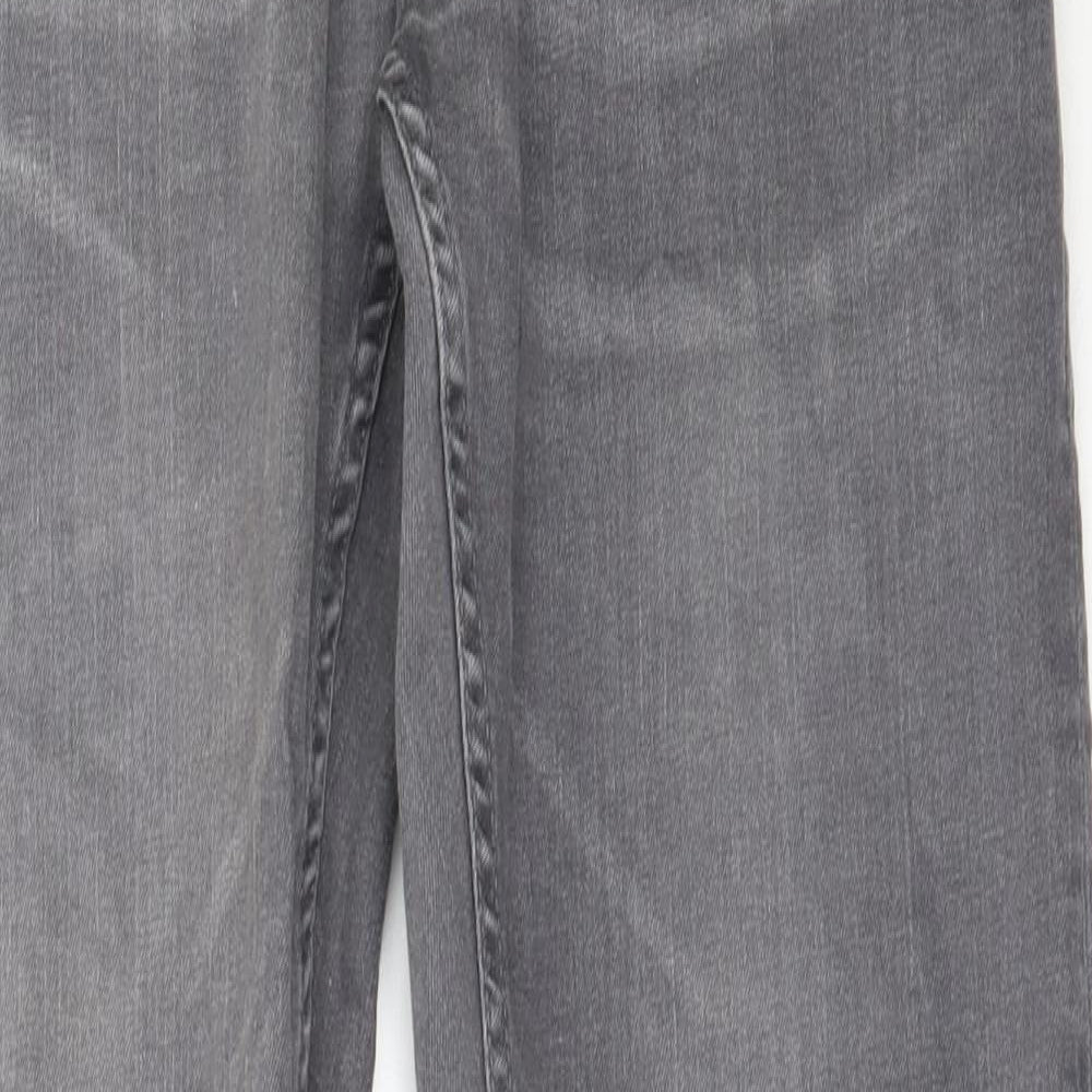 Easy Mens Grey  Cotton Straight Jeans Size 32 in L31 in Slim