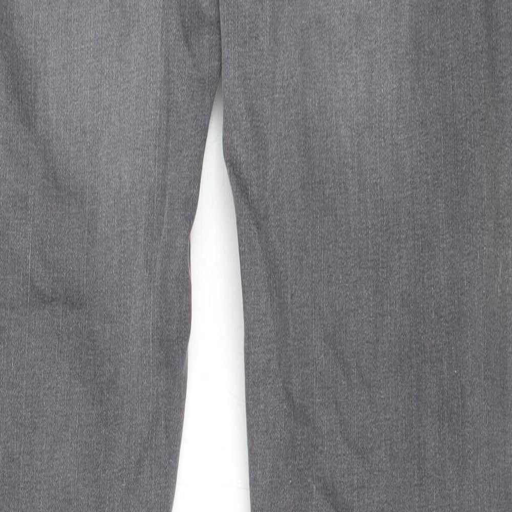 Easy Mens Grey  Cotton Straight Jeans Size 32 in L31 in Slim