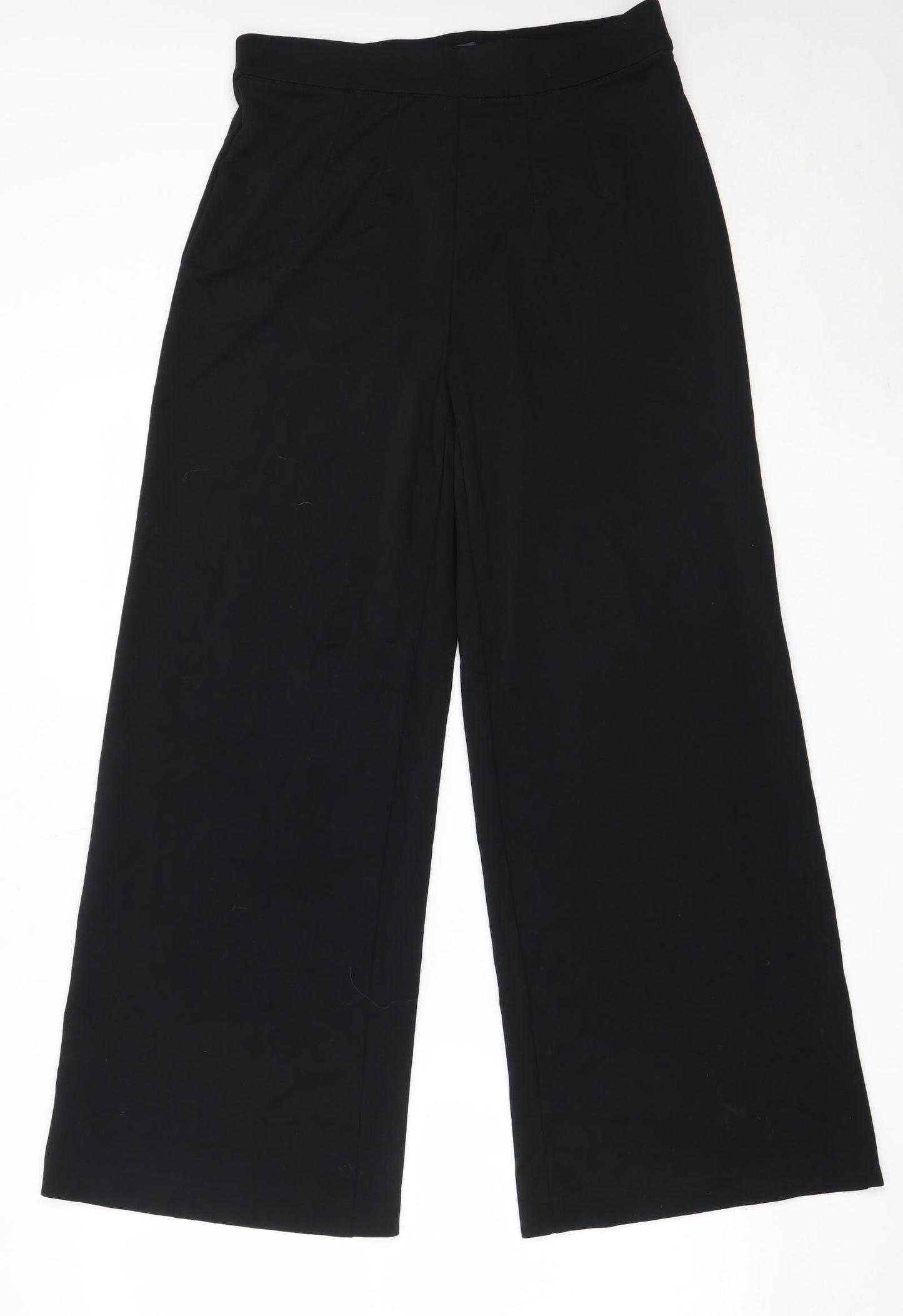 Marks and Spencer Womens Black  Viscose Trousers  Size 12 L29 in Regular