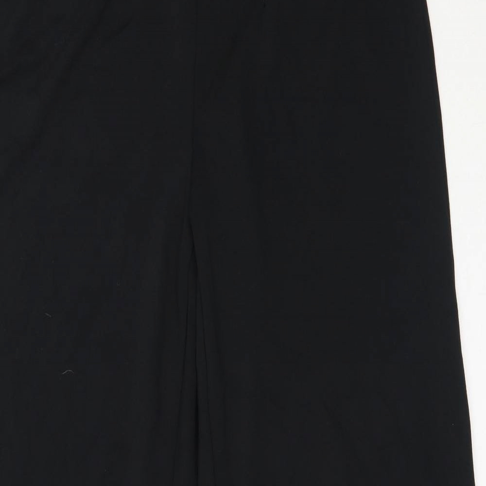 Marks and Spencer Womens Black  Viscose Trousers  Size 12 L29 in Regular