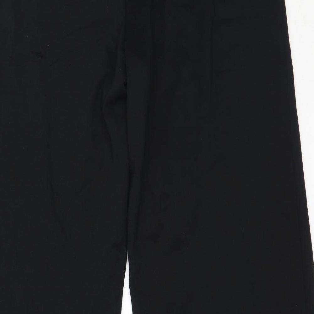 Marks and Spencer Womens Black  Viscose Trousers  Size 12 L29 in Regular
