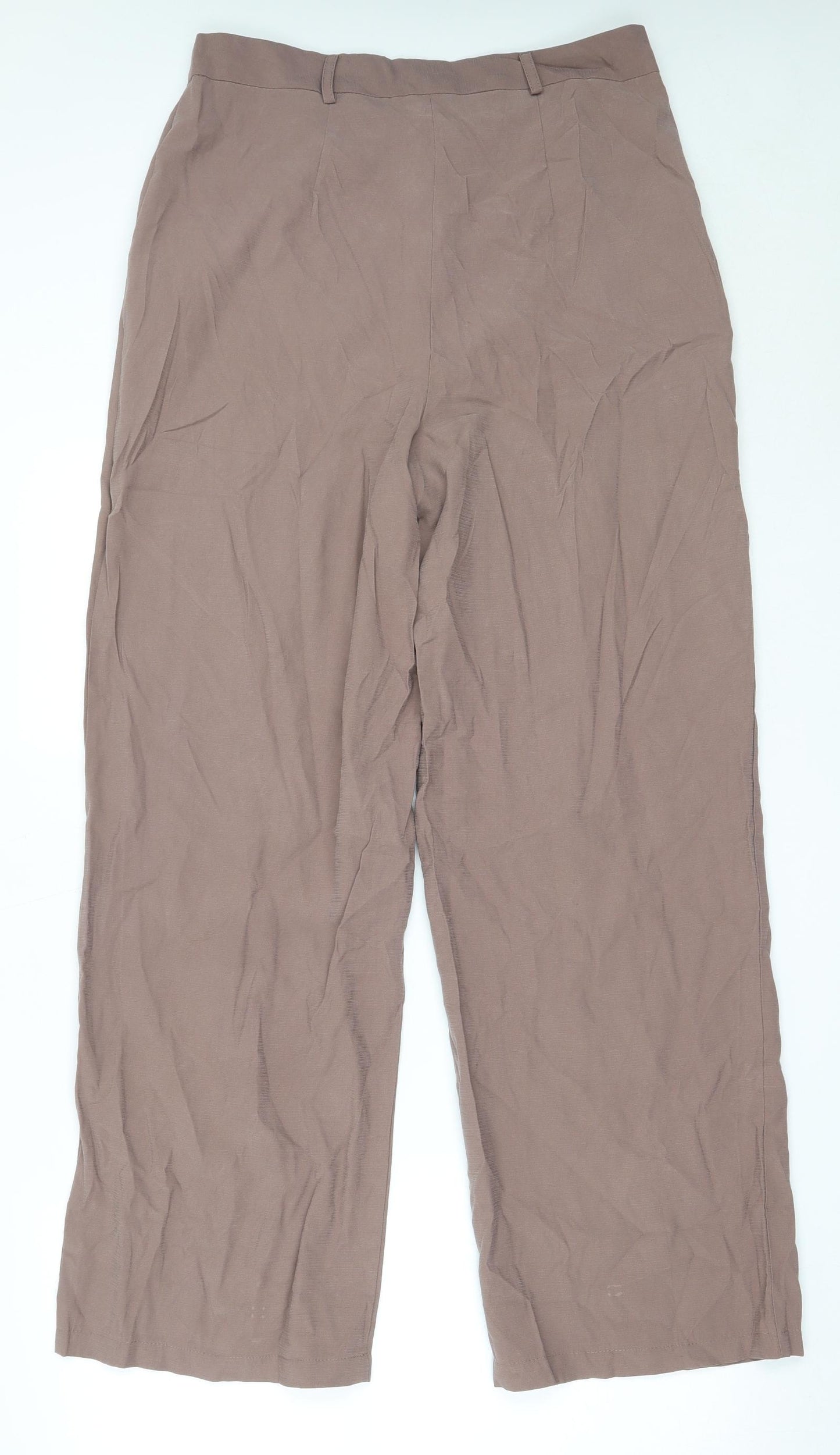 Primark Womens Brown  Viscose Trousers  Size 14 L30 in Regular
