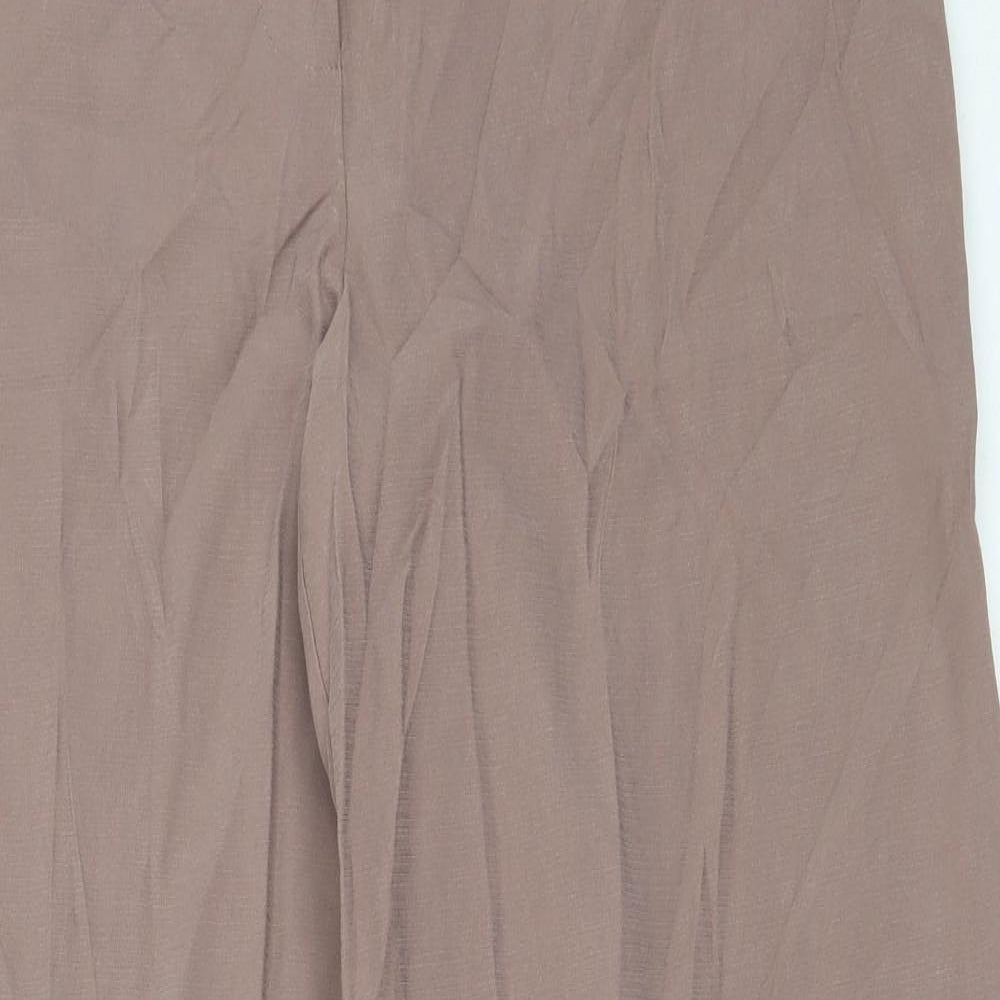 Primark Womens Brown  Viscose Trousers  Size 14 L30 in Regular