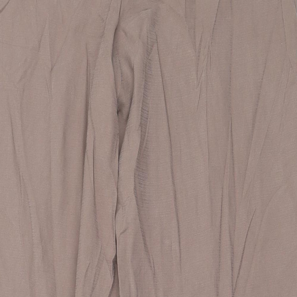 Primark Womens Brown  Viscose Trousers  Size 14 L30 in Regular