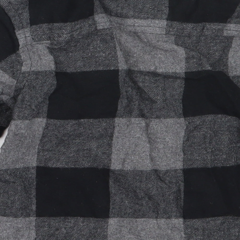F&F Boys Grey Check Cotton Basic Button-Up Size 2-3 Years Collared