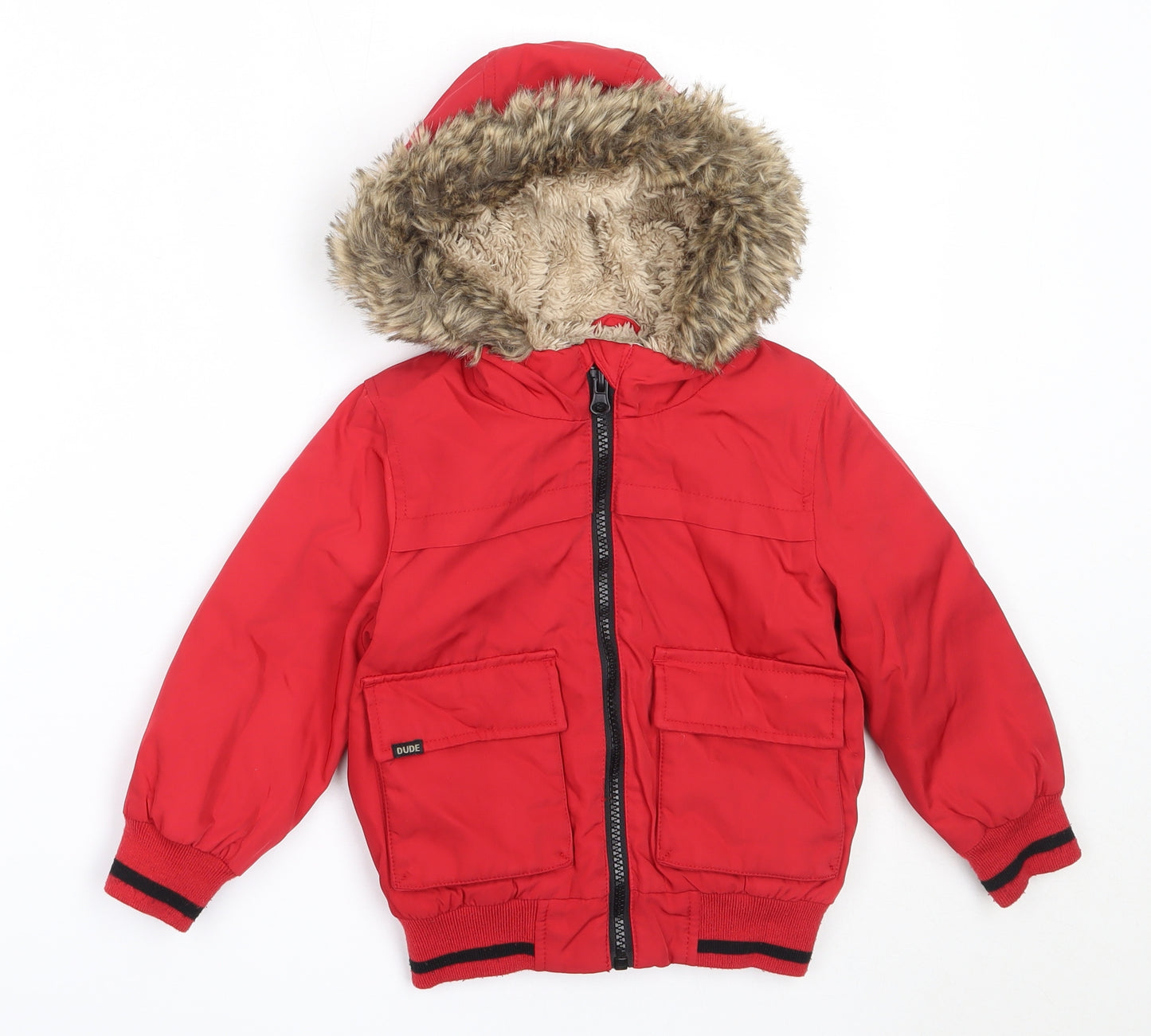 George Boys Red   Basic Coat Coat Size 18-24 Months