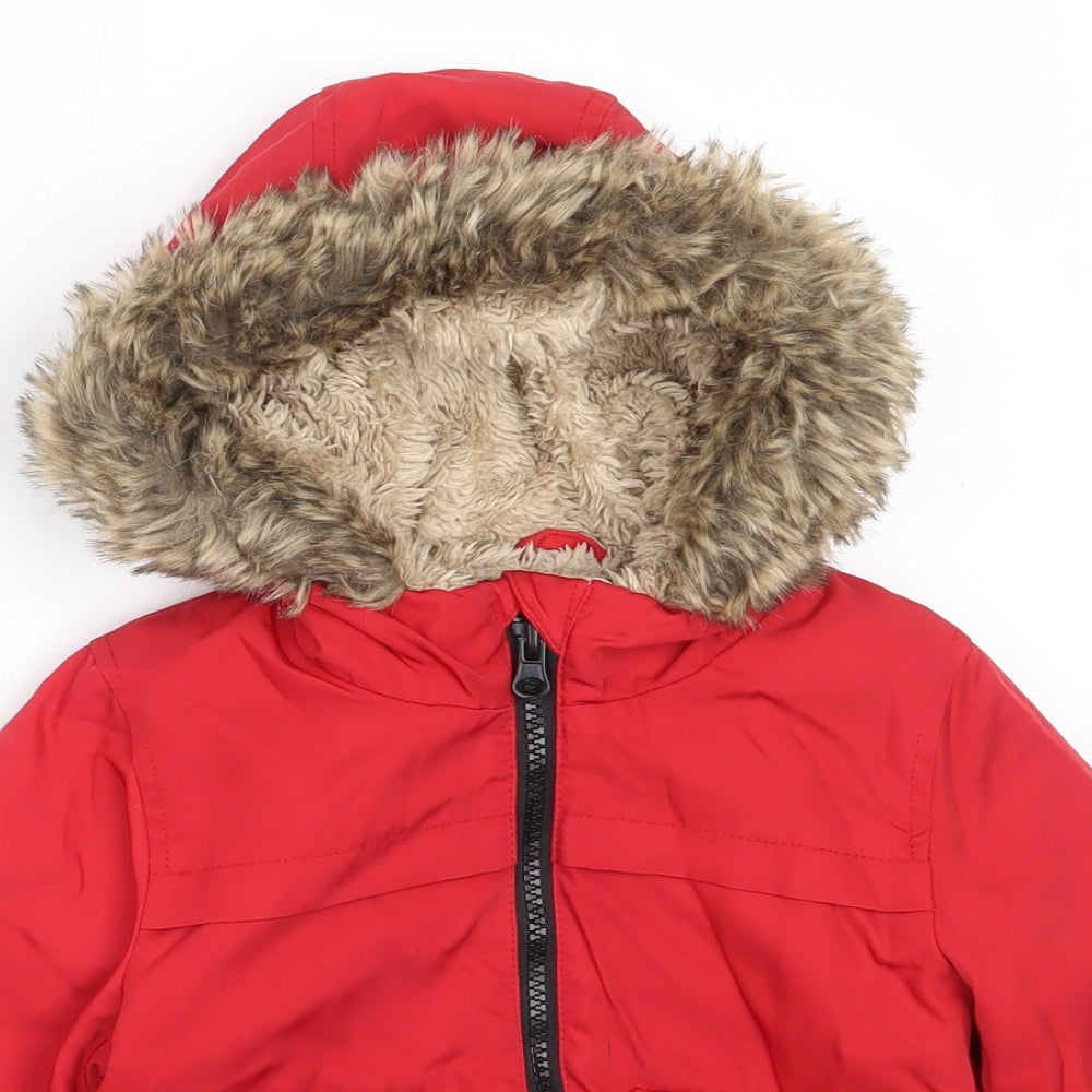 George Boys Red   Basic Coat Coat Size 18-24 Months