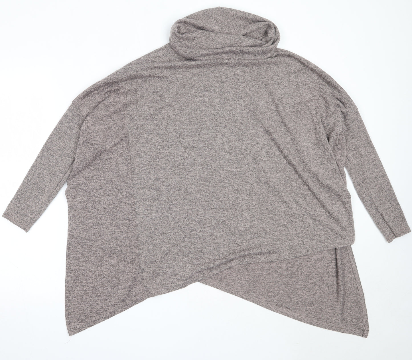 New Look Womens Grey Roll Neck  Polyester Pullover Jumper Size S