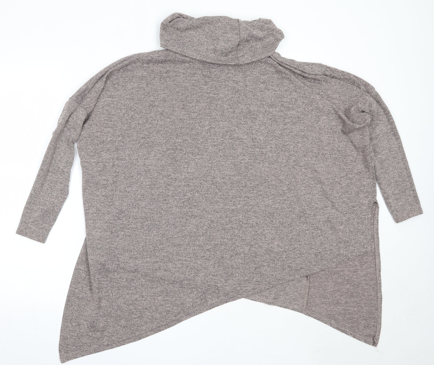 New Look Womens Grey Roll Neck  Polyester Pullover Jumper Size S