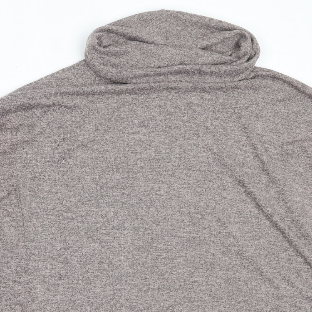 New Look Womens Grey Roll Neck  Polyester Pullover Jumper Size S