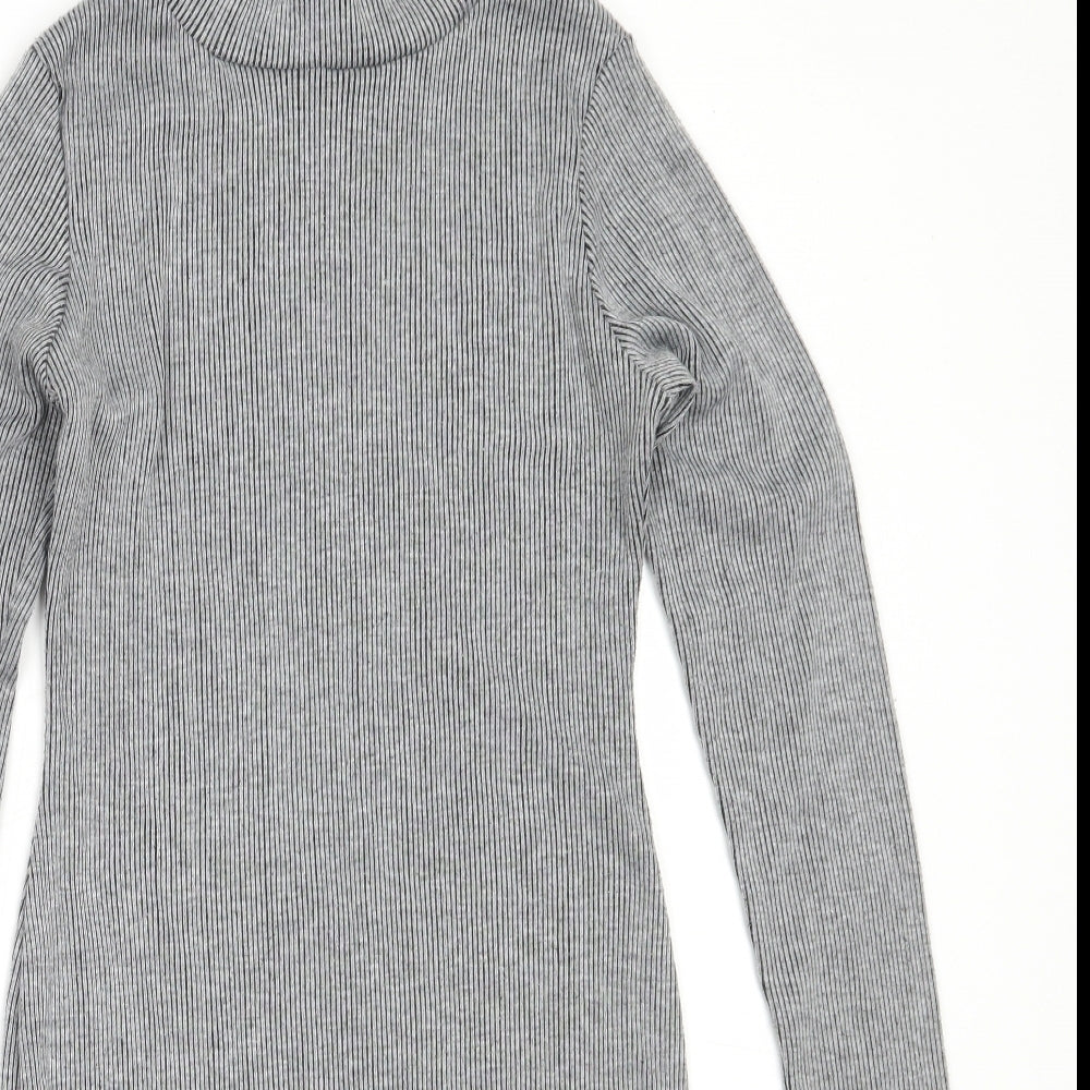 Graffic Womens Grey  Polyester Bodycon  Size 8  Round Neck