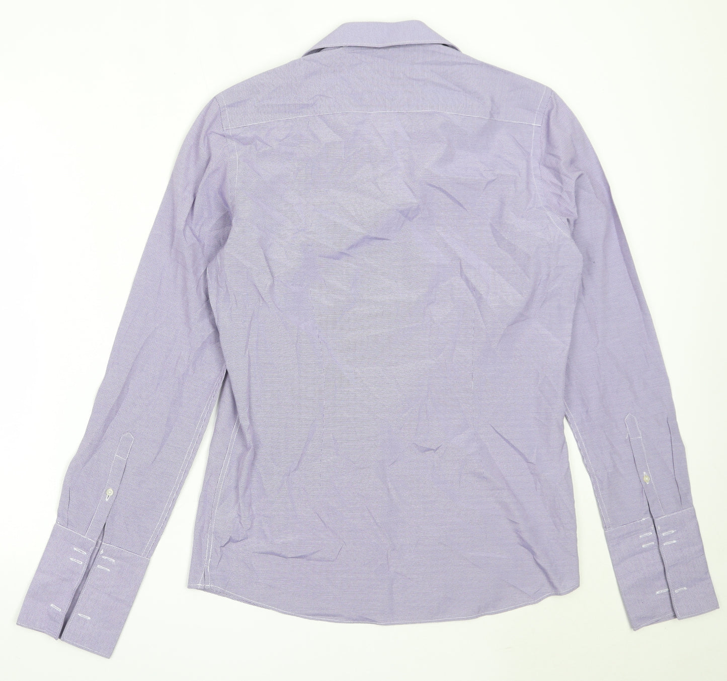NEXT Mens Blue  Polyester  Button-Up Size 15.5 Collared