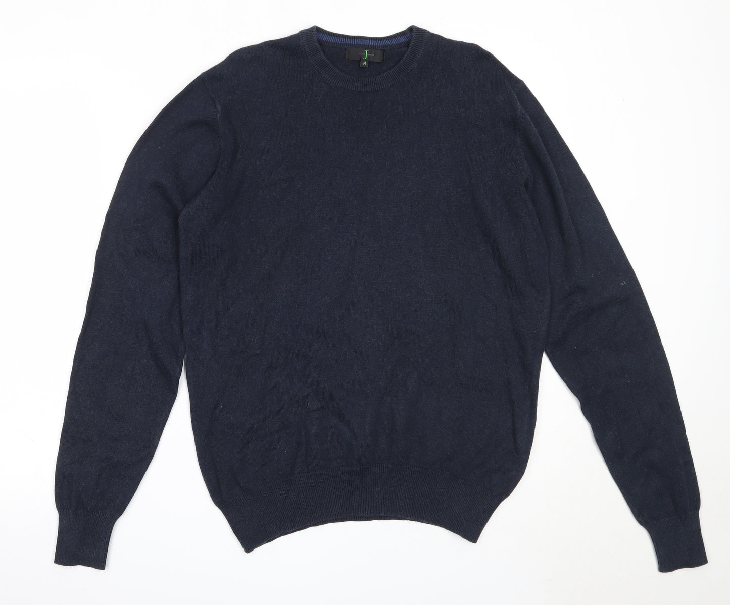 Jasper Conran Mens Blue Round Neck  Cotton Pullover Jumper Size M