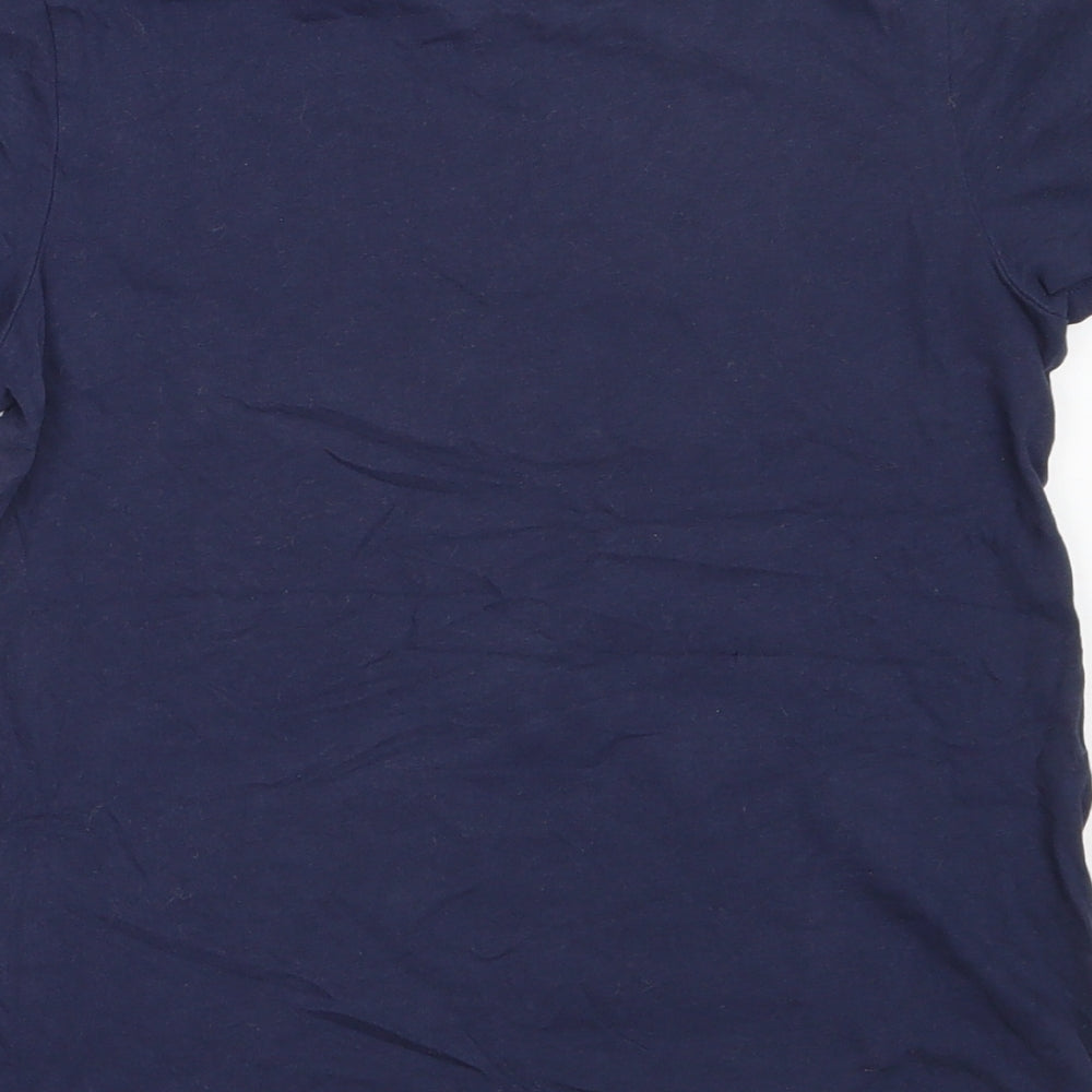 TEX Boys Blue  Cotton Basic T-Shirt Size 7-8 Years Round Neck