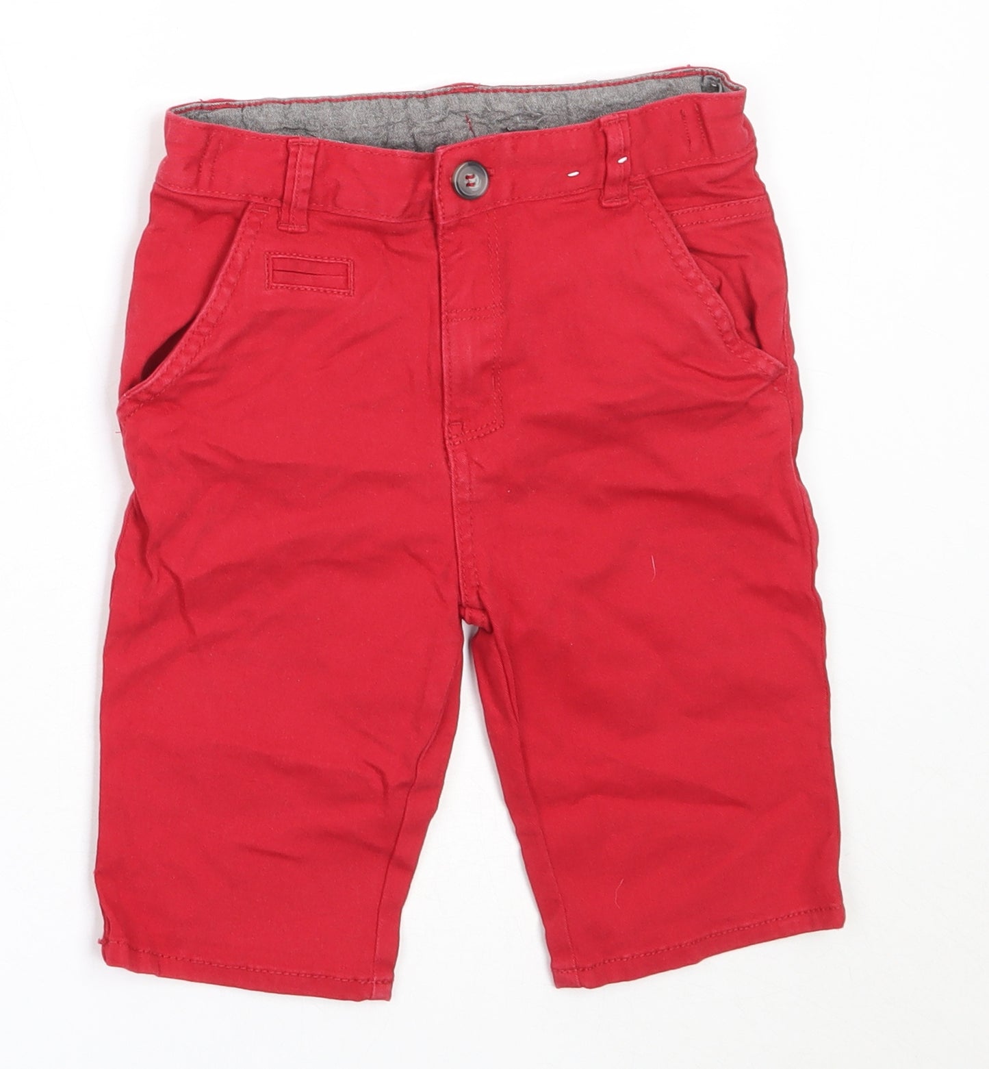 TU Boys Red  Cotton Chino Shorts Size 6 Years  Regular