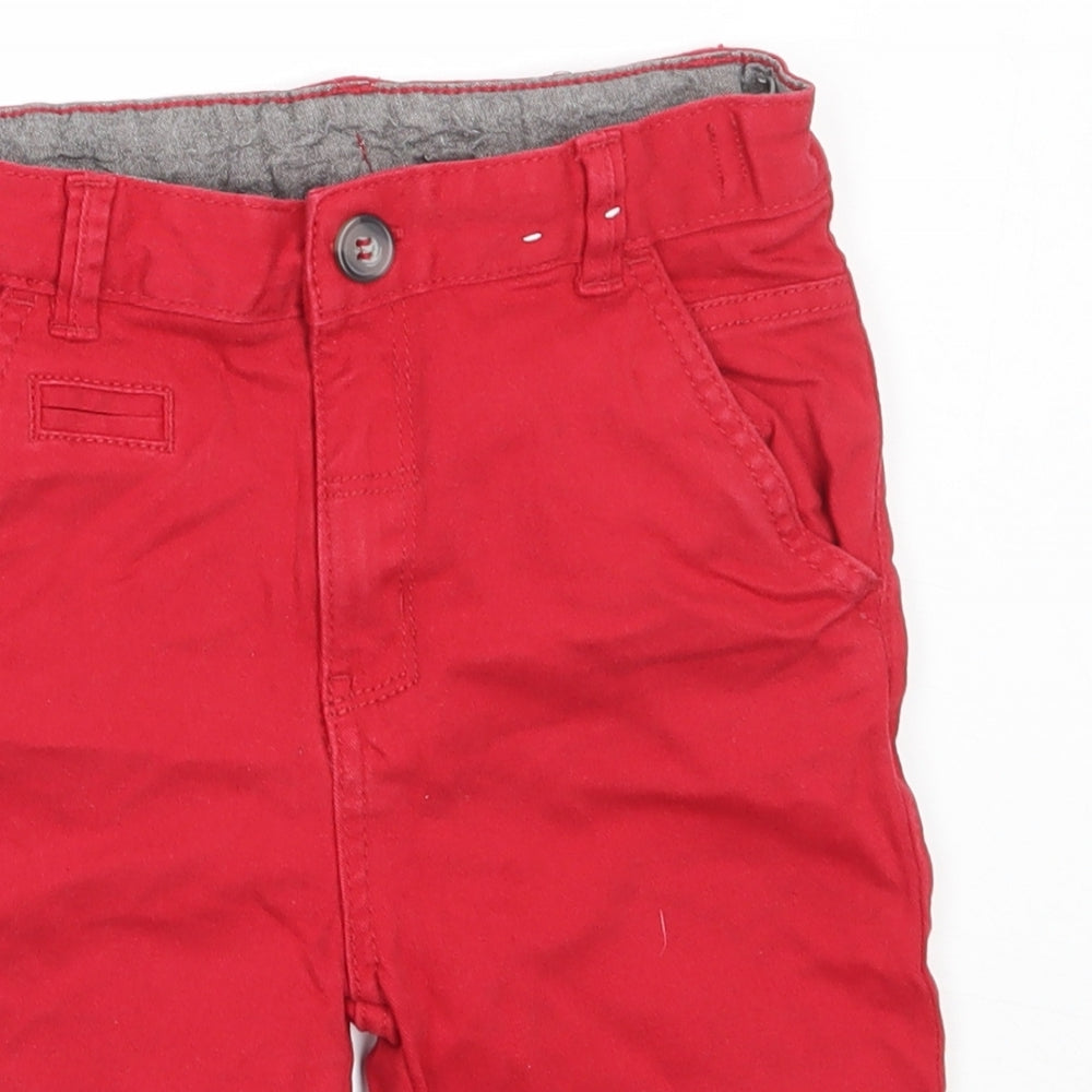 TU Boys Red  Cotton Chino Shorts Size 6 Years  Regular