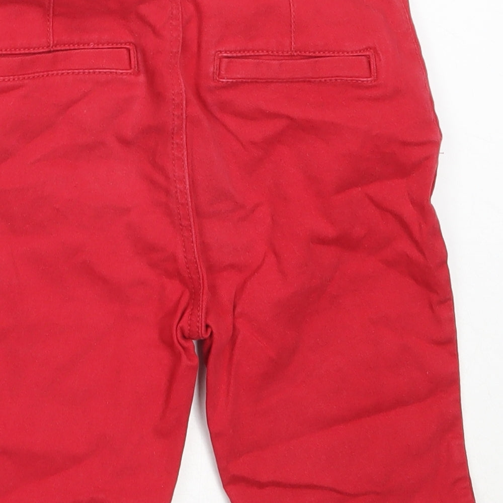 TU Boys Red  Cotton Chino Shorts Size 6 Years  Regular