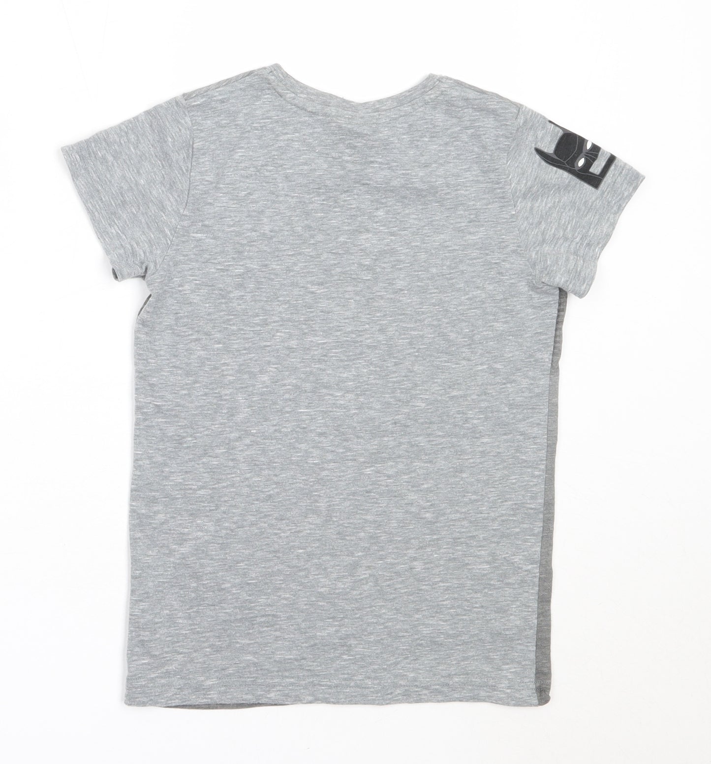NEXT Boys Grey  Cotton Basic T-Shirt Size 7 Years Round Neck  - Lego Batman
