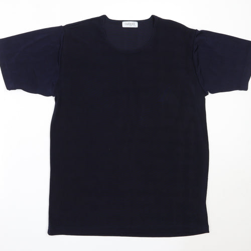 Fabrizo Womens Blue  Polyester Basic T-Shirt Size M Round Neck
