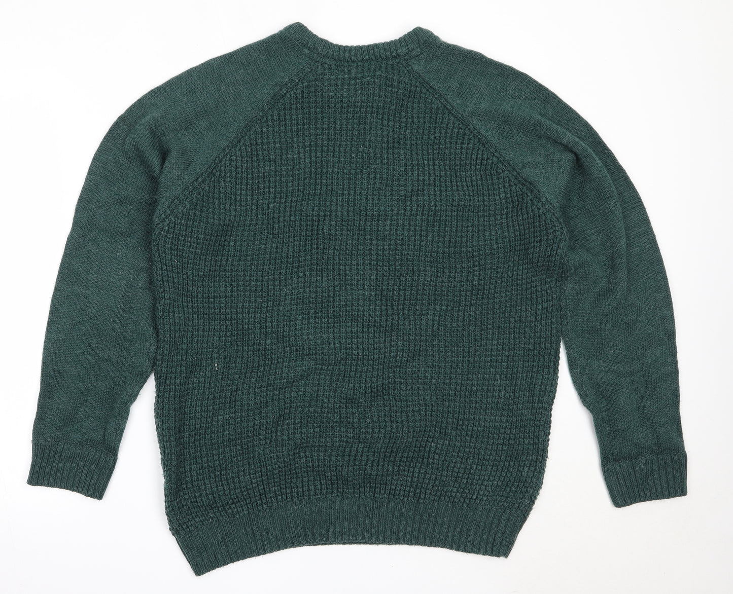James Pringle Mens Green Round Neck  Acrylic Pullover Jumper Size L