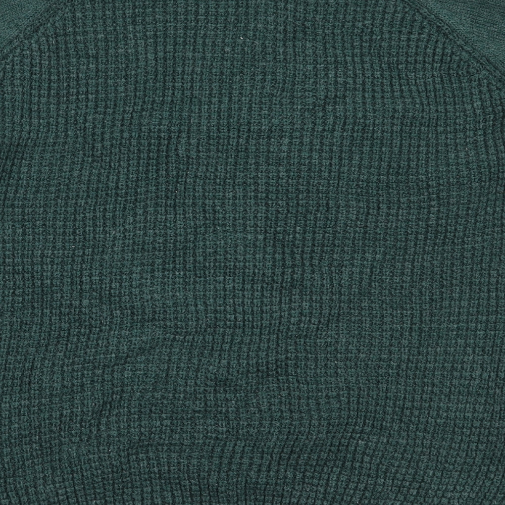 James Pringle Mens Green Round Neck  Acrylic Pullover Jumper Size L