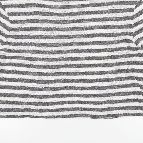 TU Womens Multicoloured Round Neck Striped Cotton Pullover Jumper Size 14