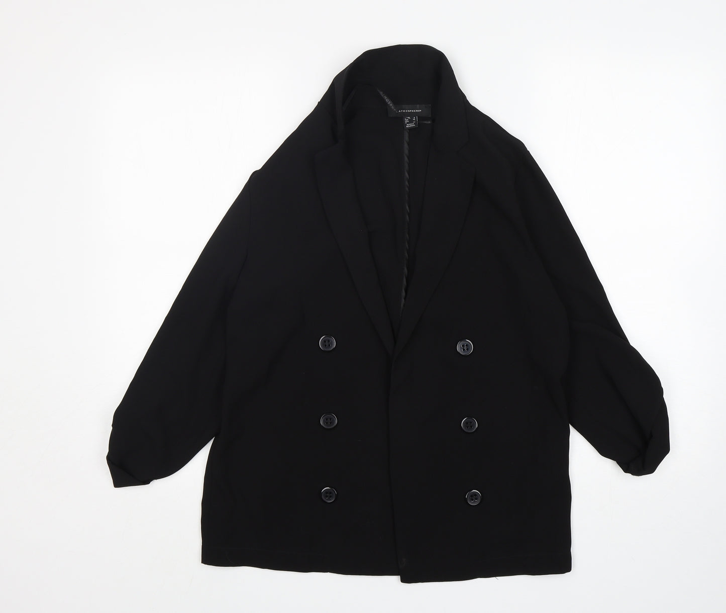 Atmosphere Womens Black  Polyester Jacket Blazer Size 8