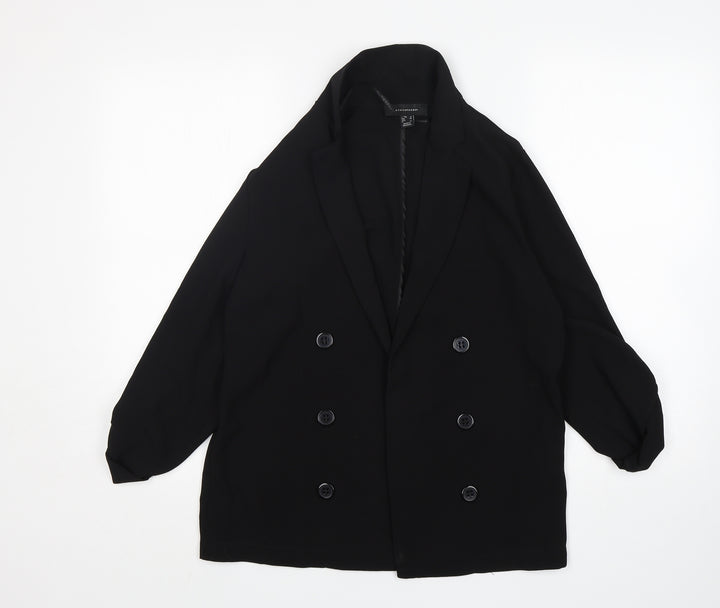 Atmosphere Womens Black  Polyester Jacket Blazer Size 8