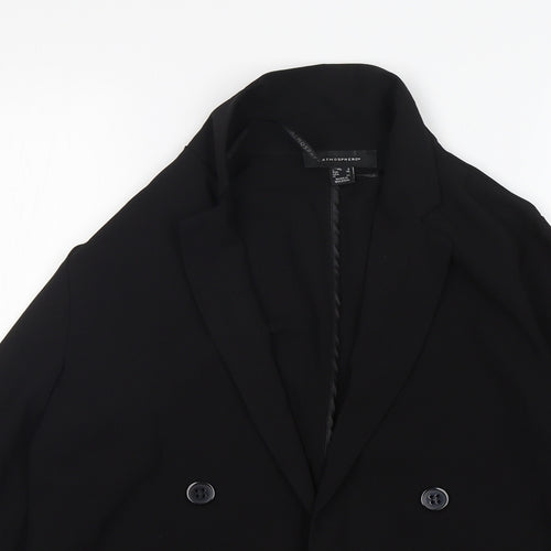 Atmosphere Womens Black  Polyester Jacket Blazer Size 8