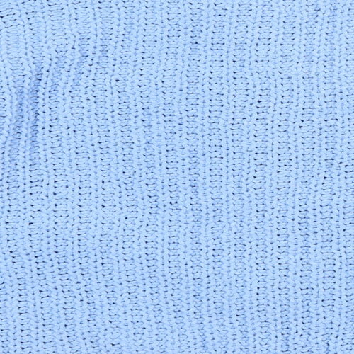 TU Womens Blue V-Neck  Polyester Pullover Jumper Size 10