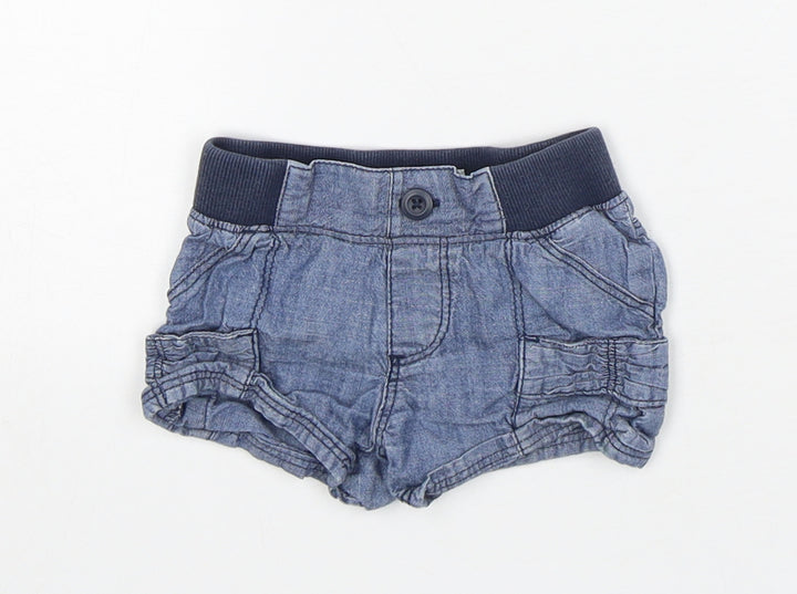Old Navy Boys Blue Cotton Capri Trousers Size 12-18 Months - Shorts